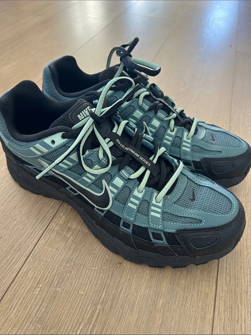 Nike Men's Teal and Black P-6000 Athletic Sneakers